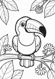 Cute Baby Toucan Coloring Page 4