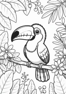 Cute Baby Toucan Coloring Page 5