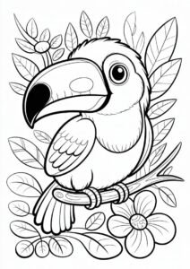 Cute Baby Toucan Coloring Page 7