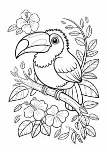 Cute Baby Toucan Coloring Page 8