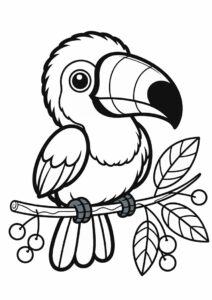 Cute Baby Toucan Coloring Page 9