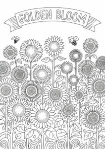 Detailed Sunflowers For Coloring 5