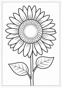 Outline Of Sunflower Coloring Sheet 7