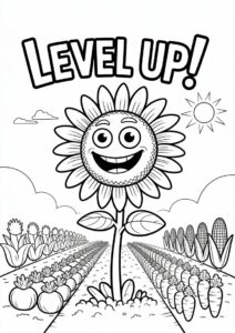 Plants Vs Zombies Sunflower Coloring Page 7