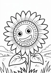 Plants Vs Zombies Sunflower Coloring Page 9