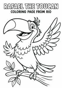 Rafael The Toucan Coloring Page From Rio 2