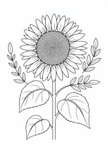 Sunflower Surrounded By Leaves 11