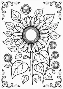 Sunflower Surrounded By Leaves 2