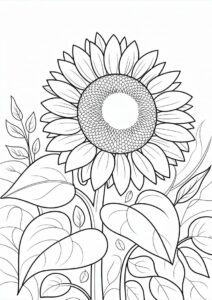 Sunflower Surrounded By Leaves 3