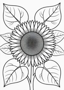 Sunflower Surrounded By Leaves 4