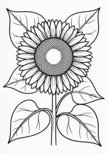 Sunflower Surrounded By Leaves 5