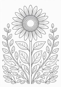 Sunflower Surrounded By Leaves 6
