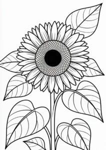 Sunflower Surrounded By Leaves 8