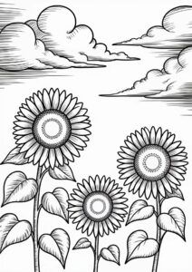 Sunflowers During A Cloudy Day 3