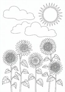 Sunflowers During A Cloudy Day 4