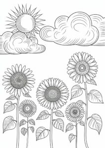 Sunflowers During A Cloudy Day 5