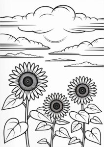 Sunflowers During A Cloudy Day 6