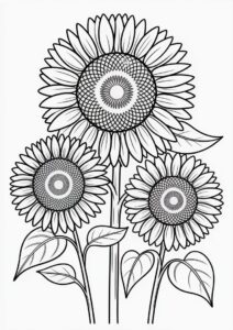 Three Big Beautiful Sunflowers 1