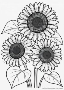Three Big Beautiful Sunflowers 13