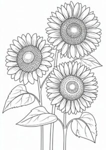 Three Big Beautiful Sunflowers 14