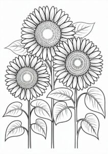 Three Big Beautiful Sunflowers 15