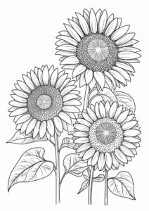 Three Big Beautiful Sunflowers 3