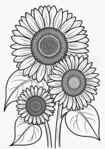 Three Big Beautiful Sunflowers 7