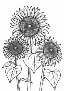 Three Wilting Sunflowers 4