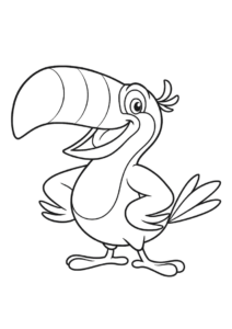 Toucan Coloring Page Sam Flapping Wings 8