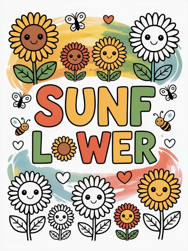 Sunflower Coloring Pages